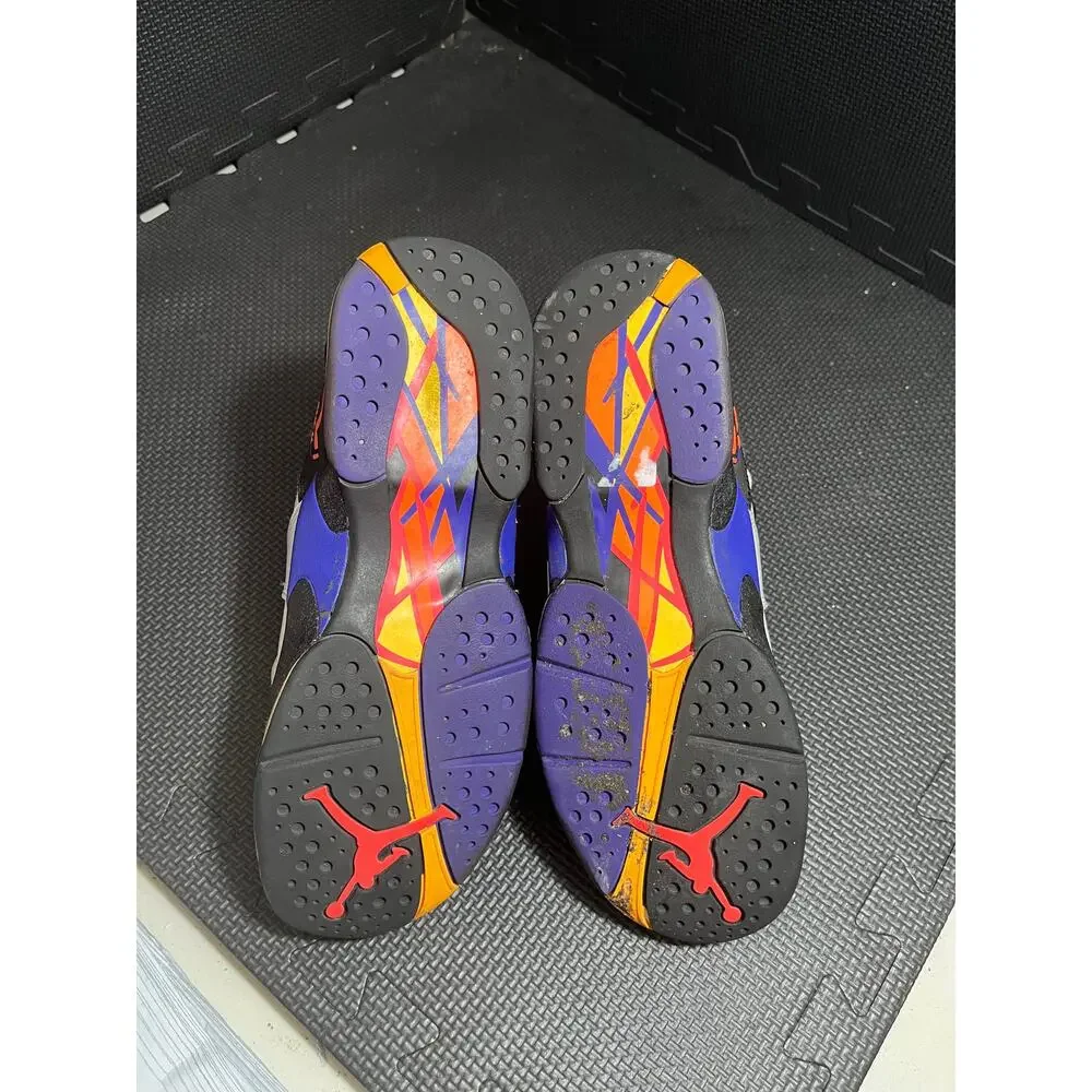 Nike Air Jordan 8 Retro Three-Peat‎ 305368-142 White Black Concord Infrared 7Y